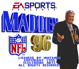 Madden NFL '96 (USA) Title Screen
